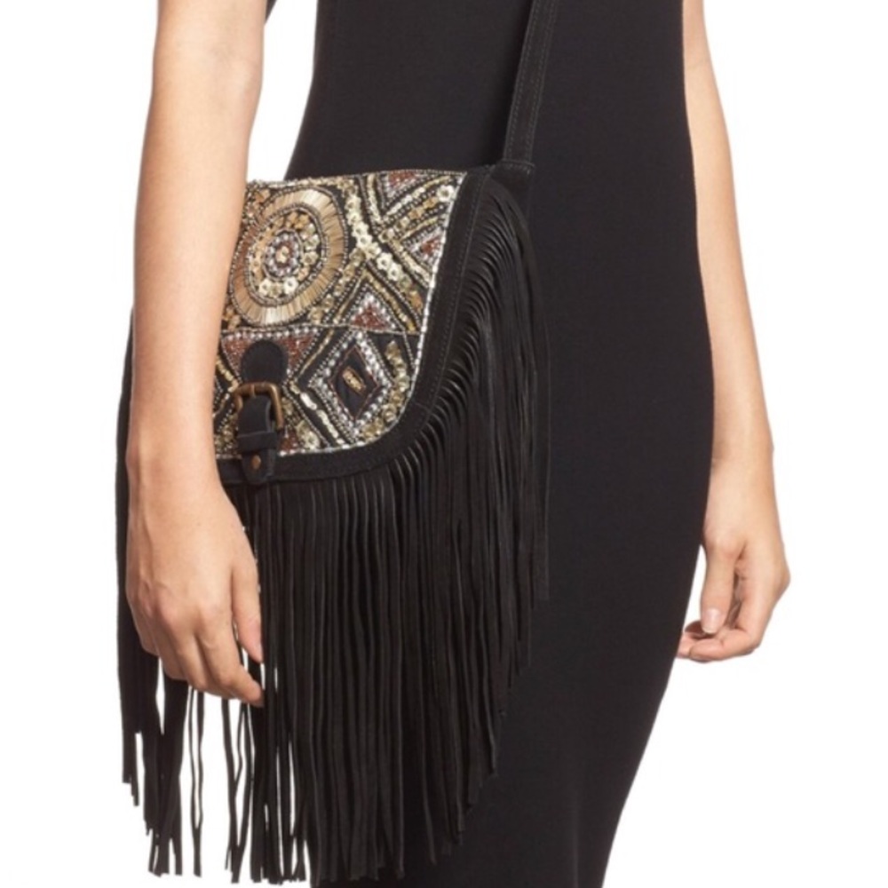 Boho fringe crossbody bag